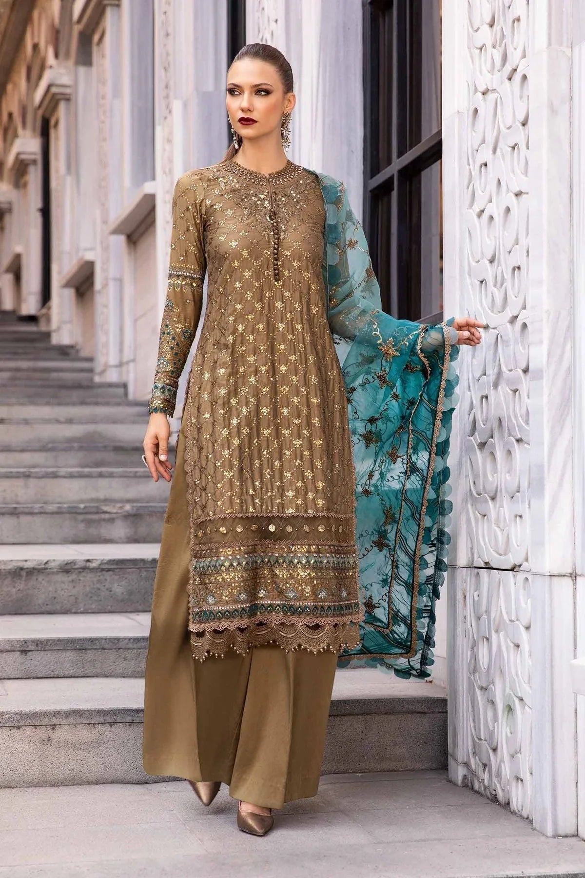 Maria B | Sateen Formals 24 | CST-808 - Aqsa Fabrics