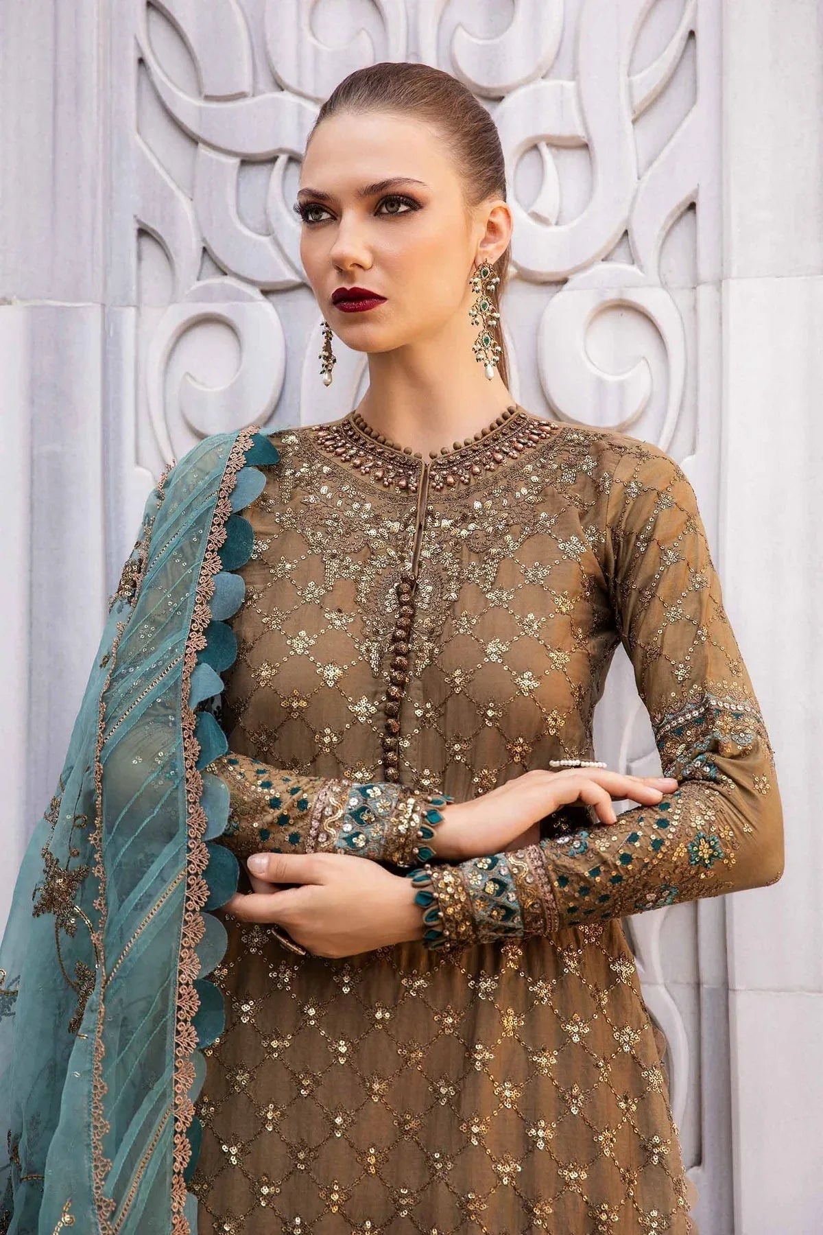 Maria B | Sateen Formals 24 | CST-808 - Aqsa Fabrics