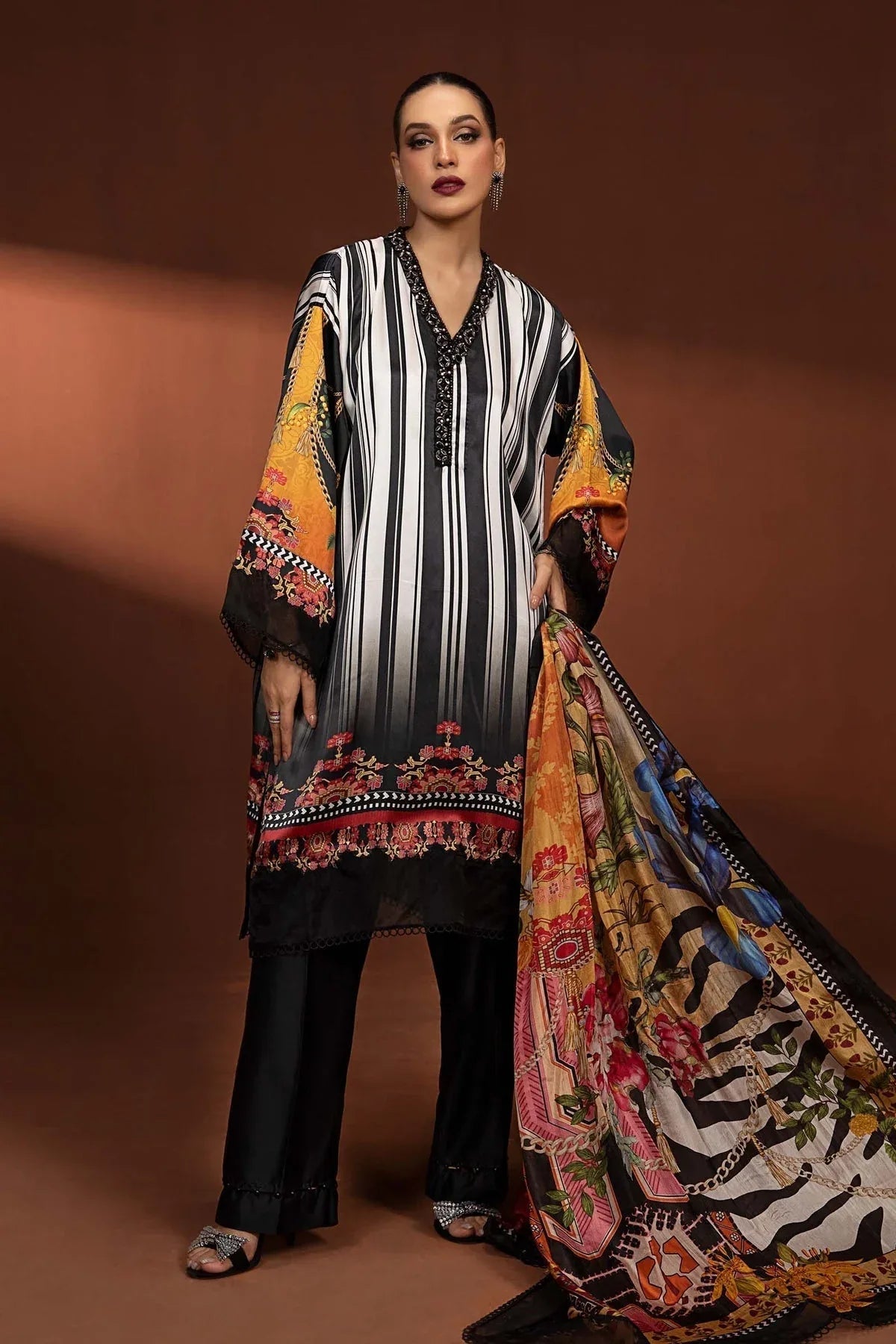 Maria B | Silk Collection 24 | MPS-PF24-01 - Aqsa Fabrics