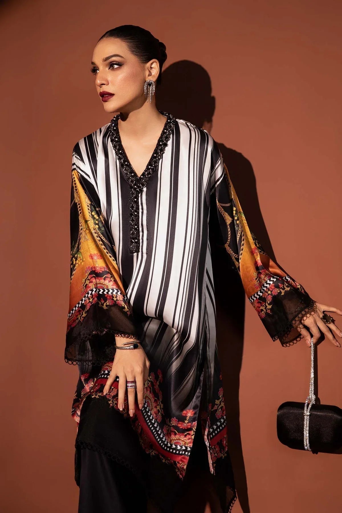 Maria B | Silk Collection 24 | MPS-PF24-01 - Aqsa Fabrics