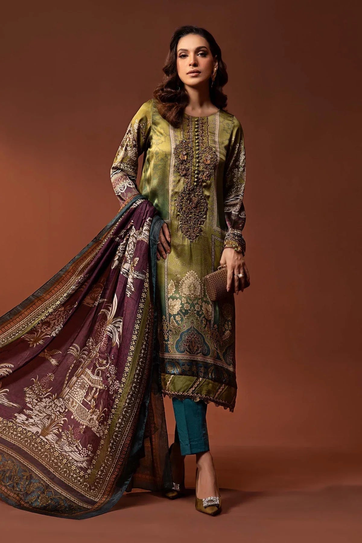 Maria B | Silk Collection 24 | MPS-PF24-03 - Aqsa Fabrics