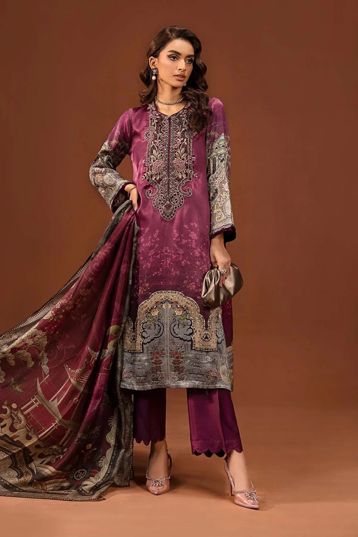 Maria B | Silk Collection 24 | MPS-PF24-04 - Aqsa Fabrics