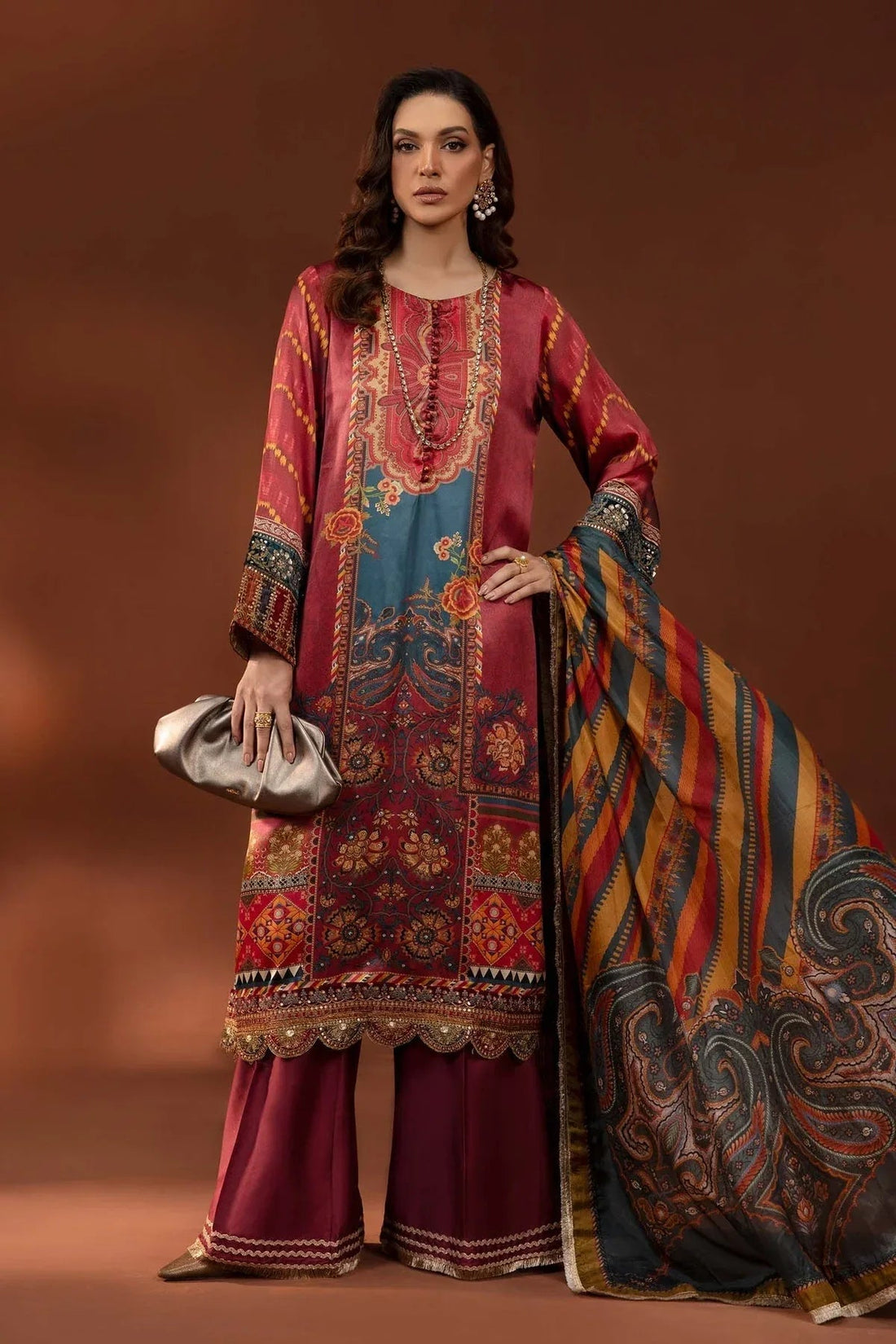 Maria B | Silk Collection 24 | MPS-PF24-08 - Aqsa Fabrics