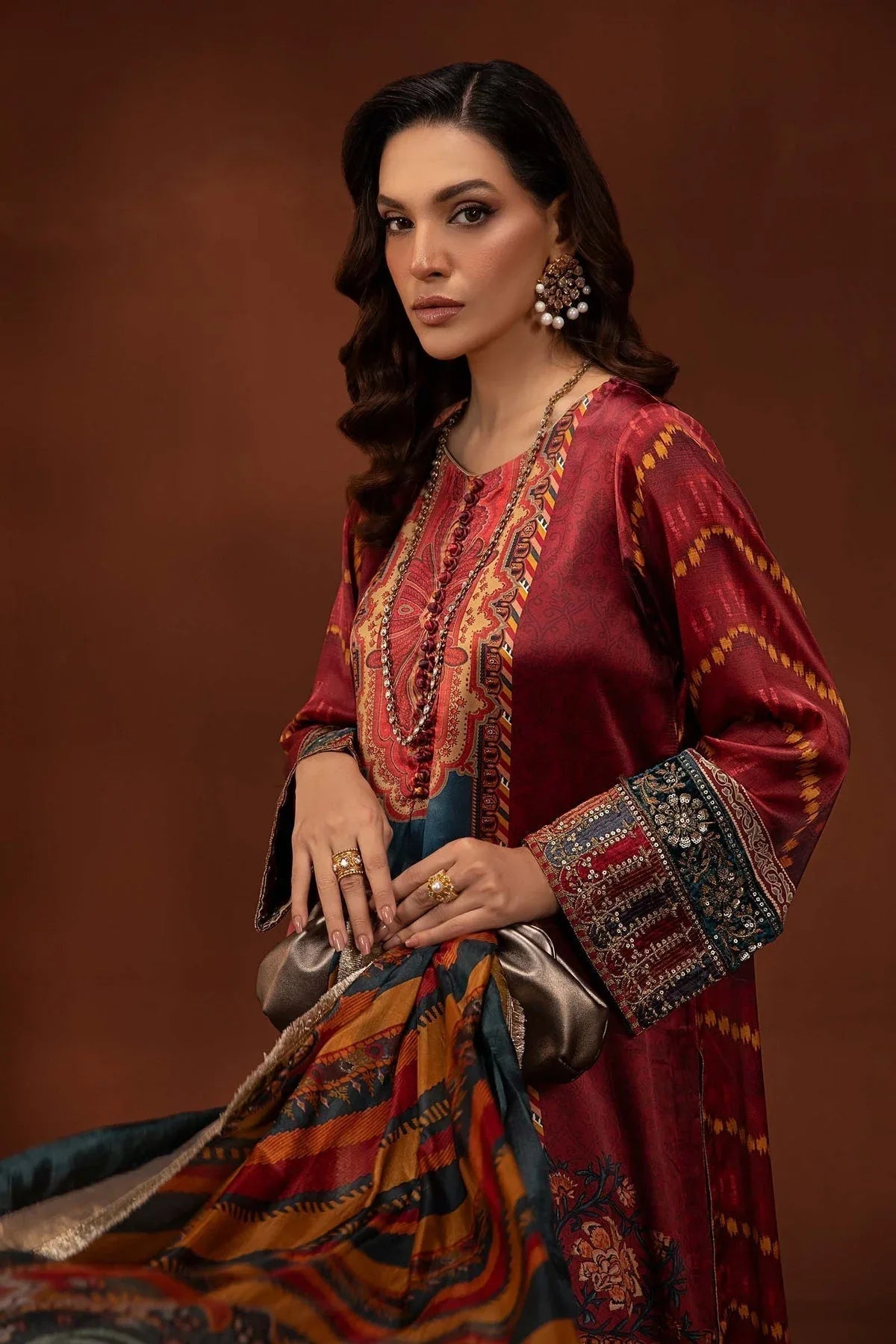 Maria B | Silk Collection 24 | MPS-PF24-08 - Aqsa Fabrics