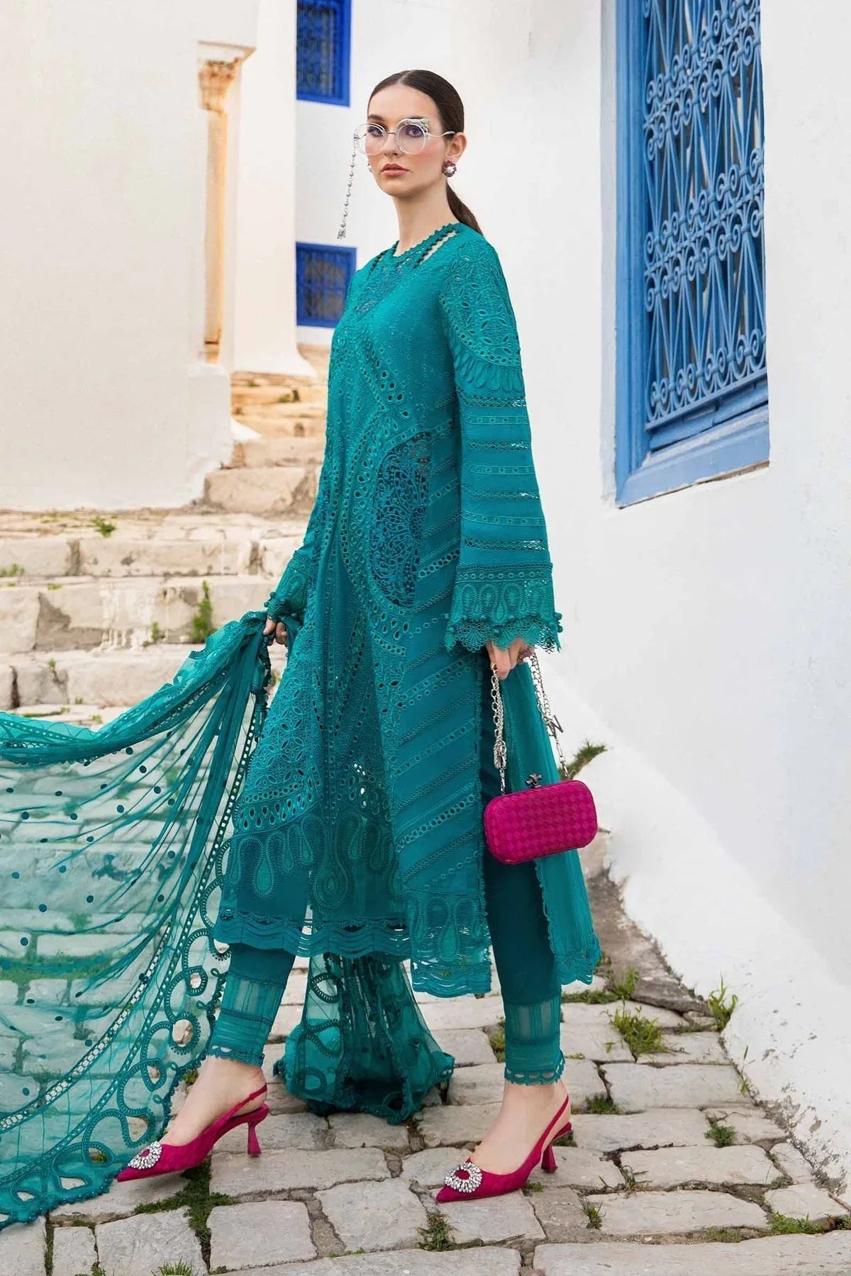 Maria B | Voyage a' Luxe Lawn | D-2402-A - Aqsa Fabrics