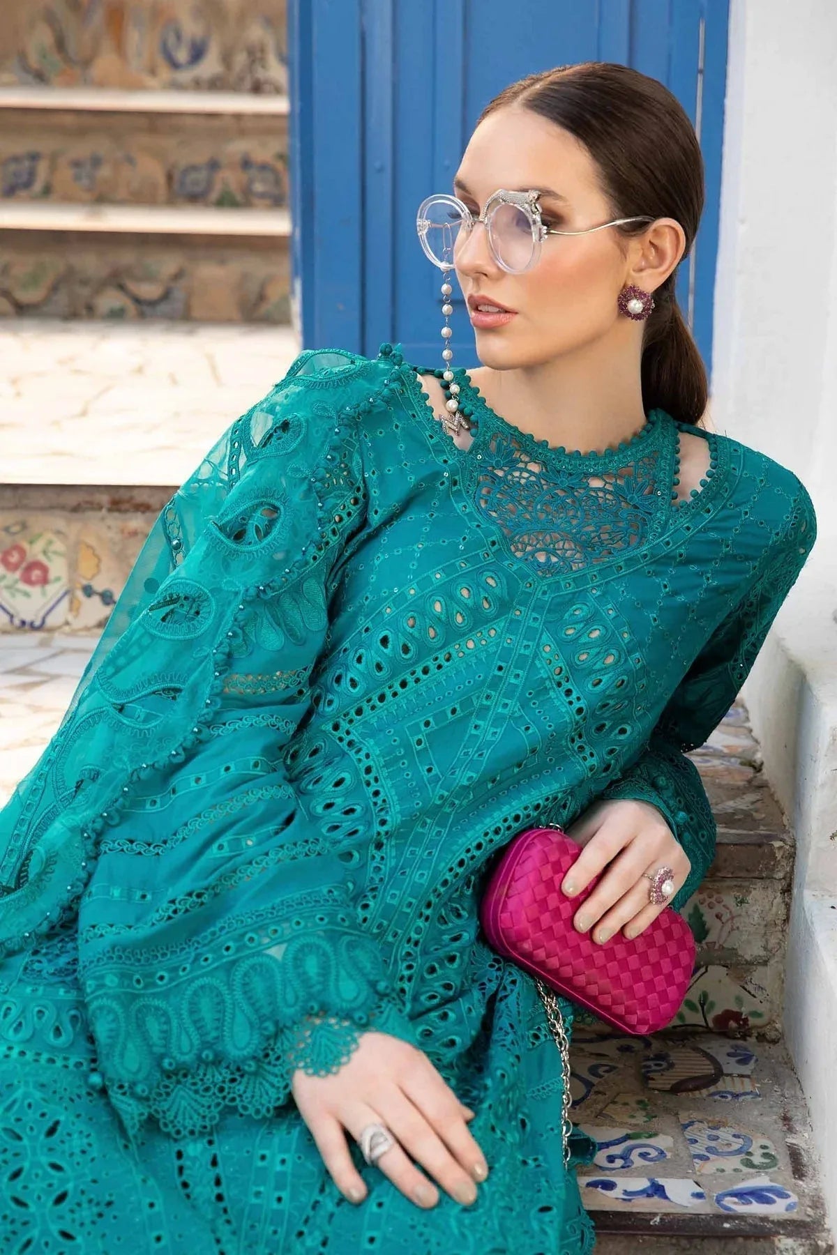 Maria B | Voyage a' Luxe Lawn | D-2402-A - Aqsa Fabrics