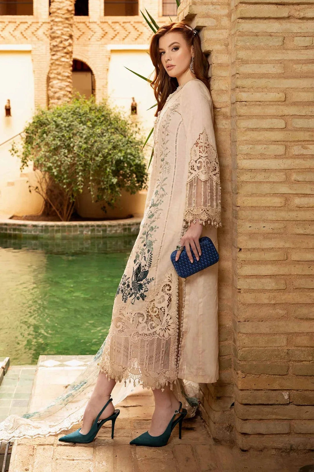 Maria B | Voyage a' Luxe Lawn | D-2414-B - Aqsa Fabrics