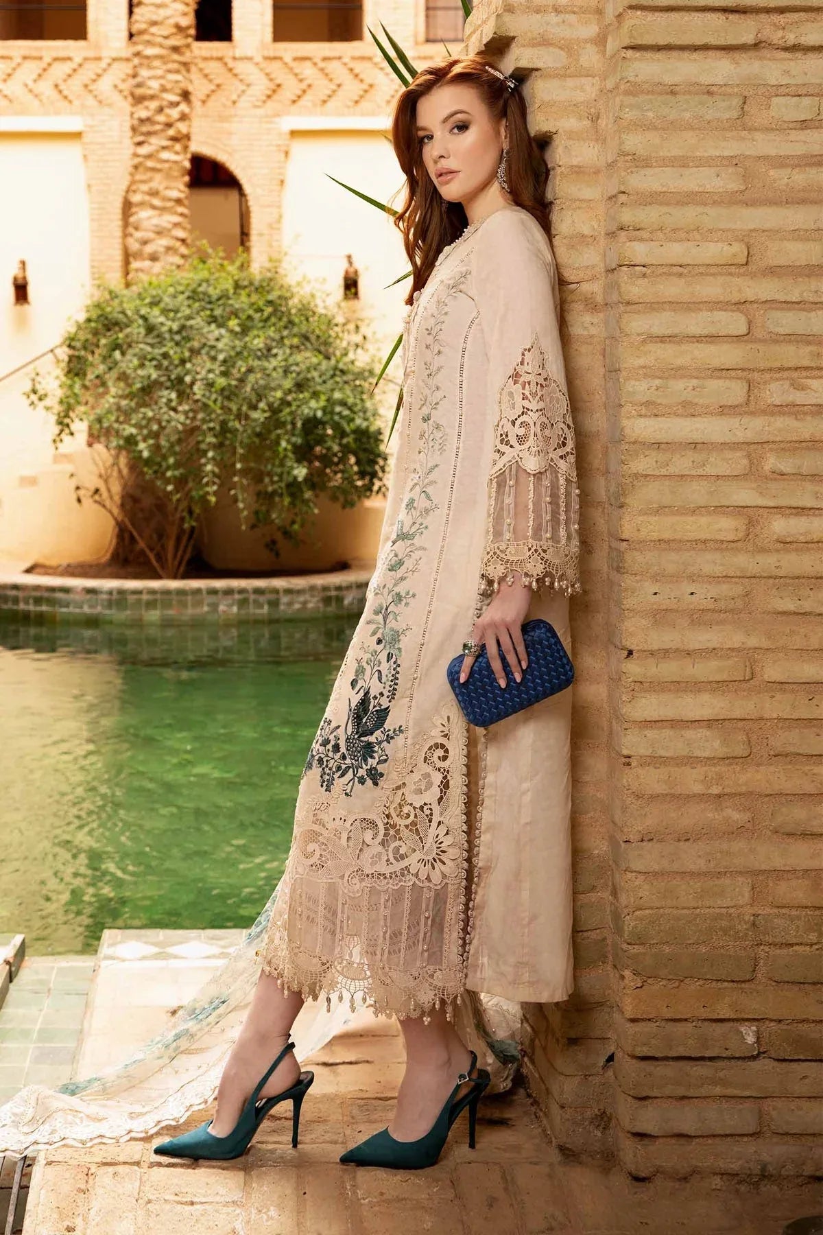 Maria B | Voyage a' Luxe Lawn | D-2414-B - Aqsa Fabrics