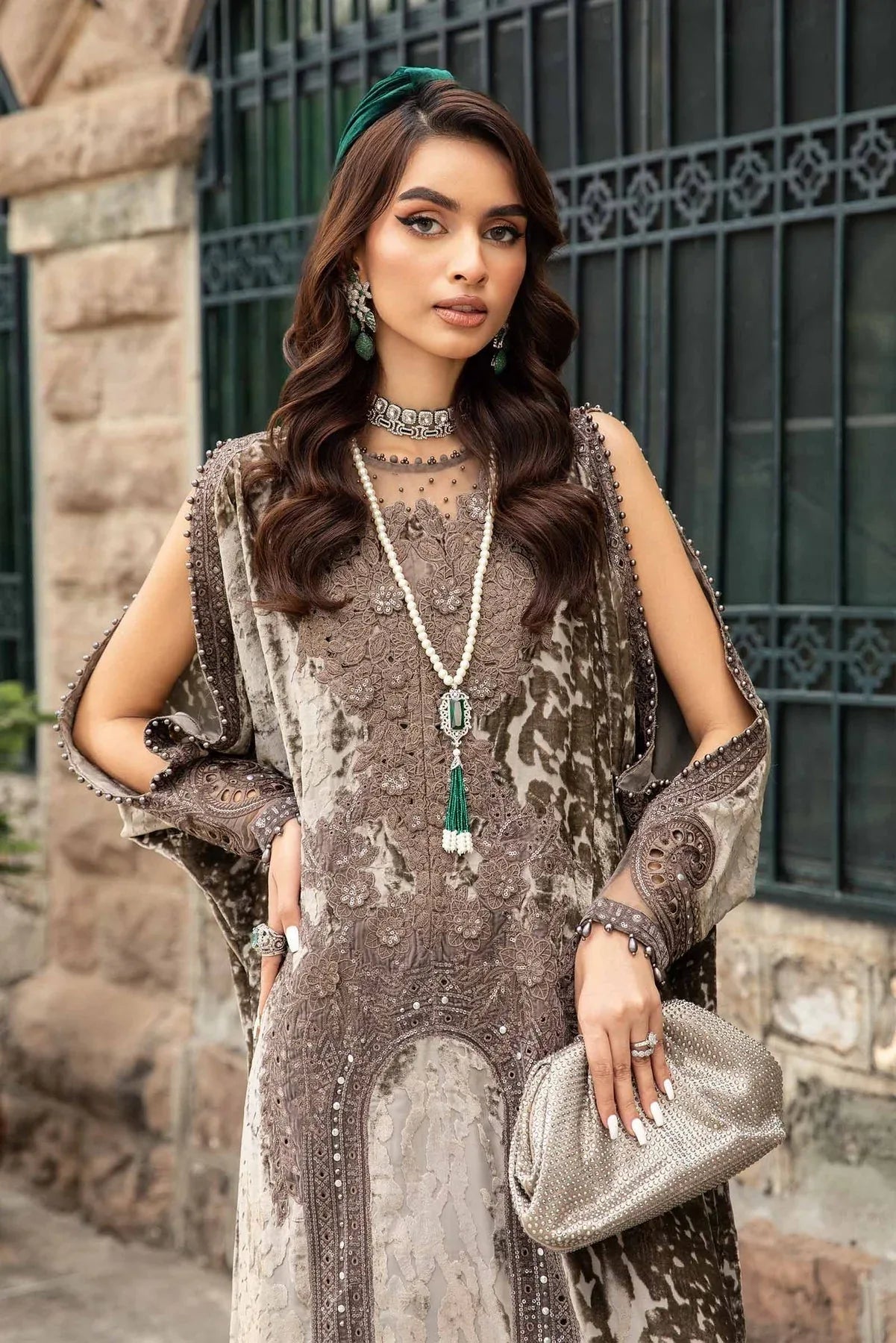 Maria B | Winter Luxe 24 | DL-1201 - Aqsa Fabrics