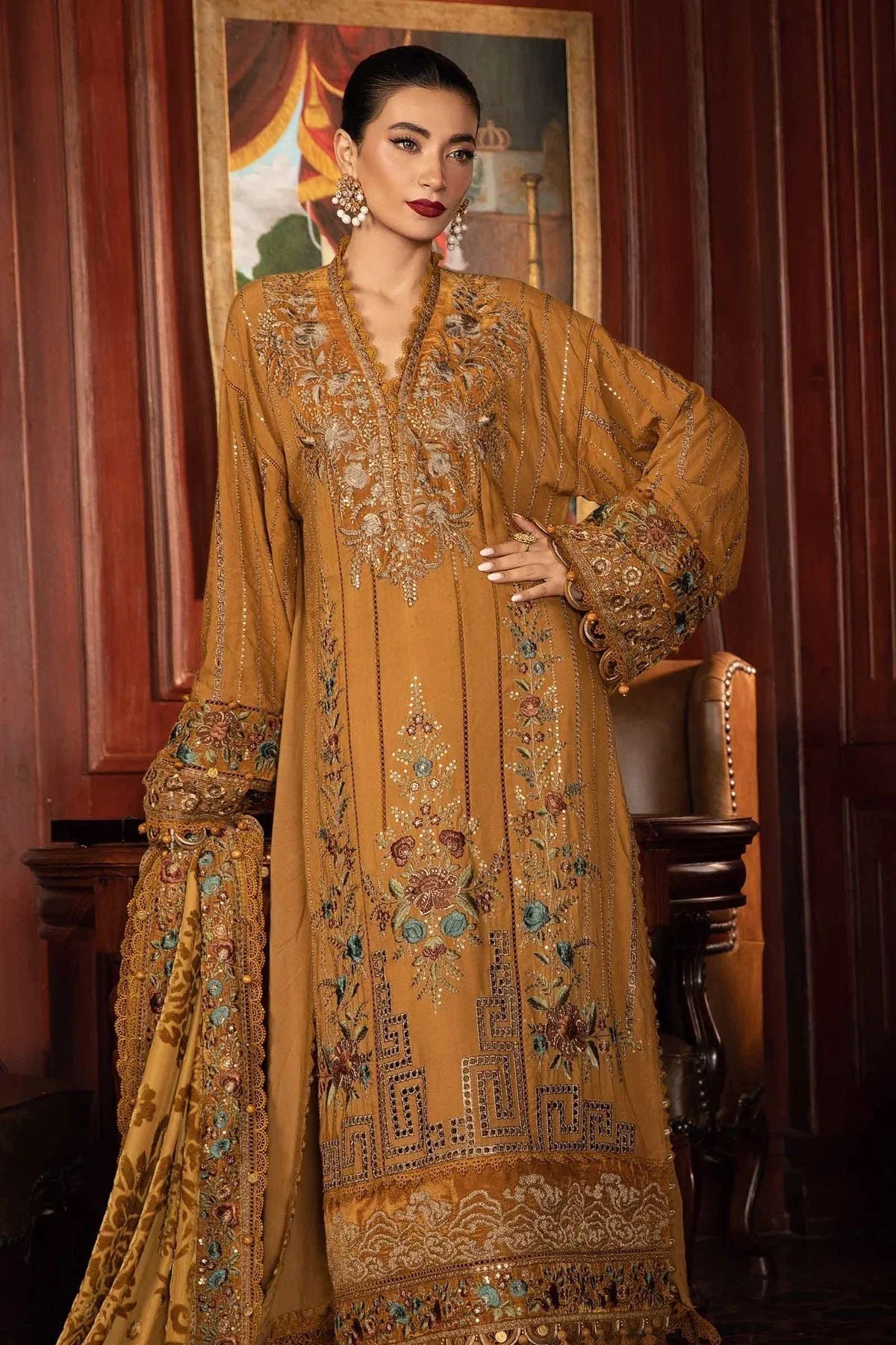 Maria B | Winter Luxe 24 | DL-1207 - Aqsa Fabrics