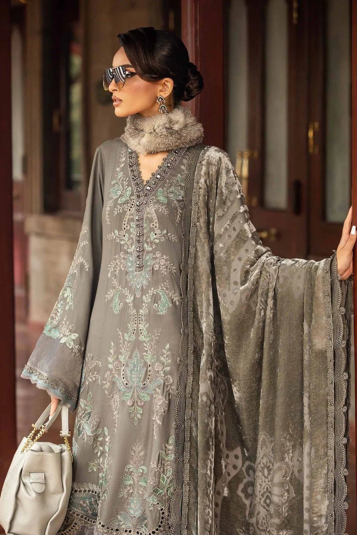 Maria B | Winter Luxe 24 | DL-1209 - Aqsa Fabrics