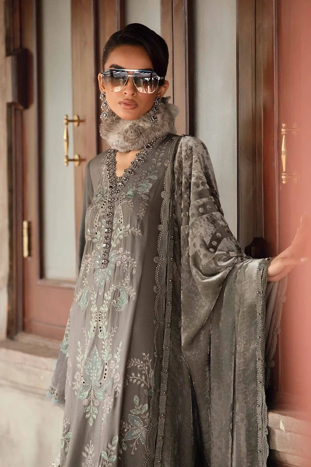 Maria B | Winter Luxe 24 | DL-1209 - Aqsa Fabrics