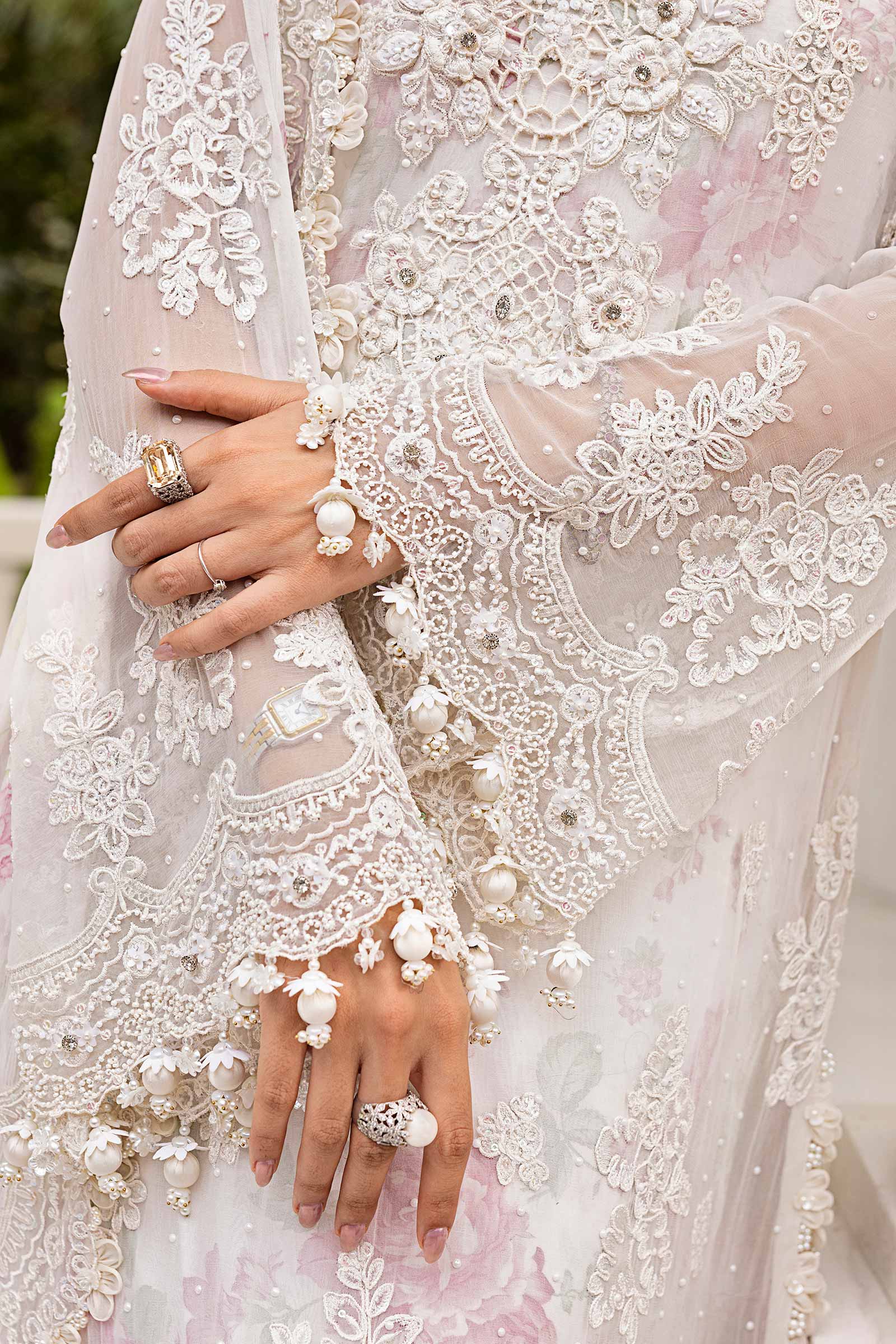 Maria b 3 Piece Unstitched Embroidered Chiffon Suit | MPC-25-101 - Aqsa Fabrics