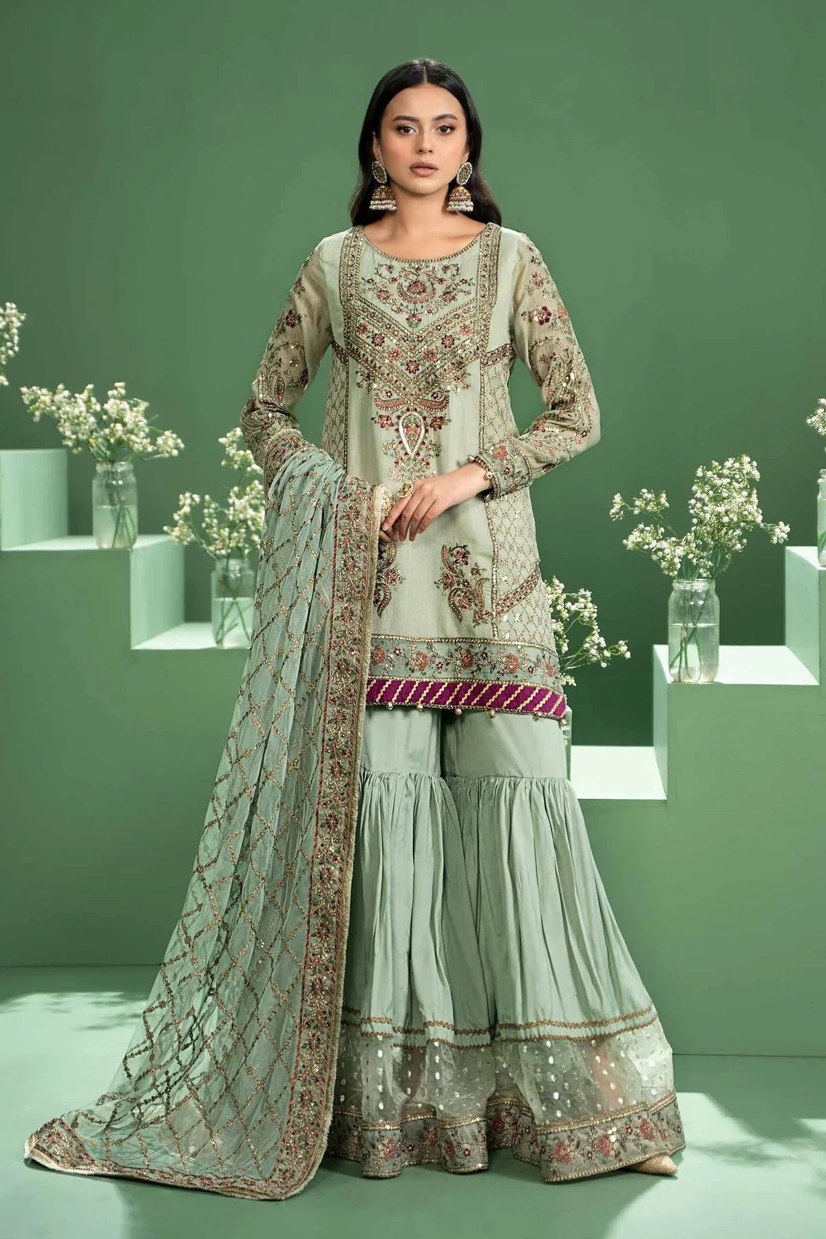 Maria b | Formal Wears | SF-W24-45 - Aqsa Fabrics