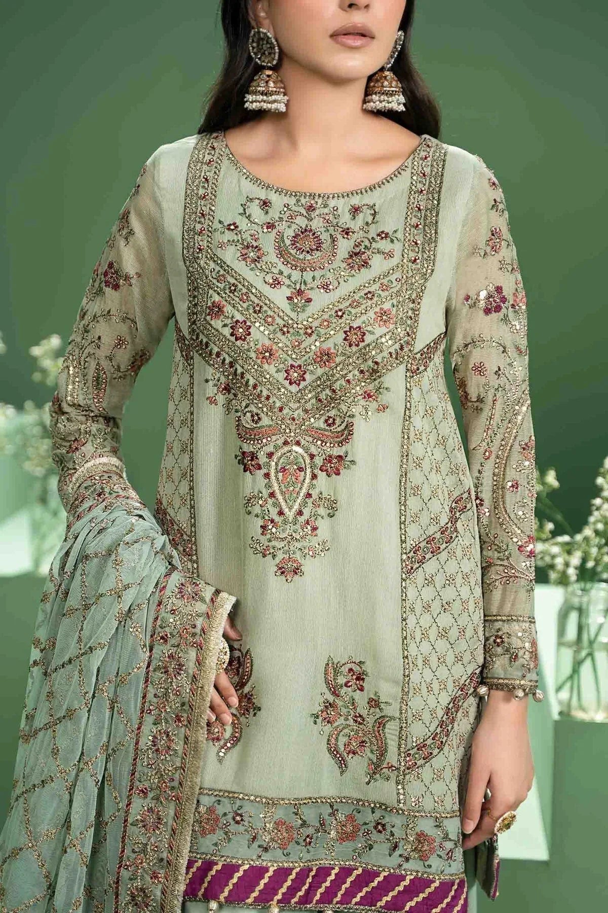 Maria b | Formal Wears | SF-W24-45 - Aqsa Fabrics