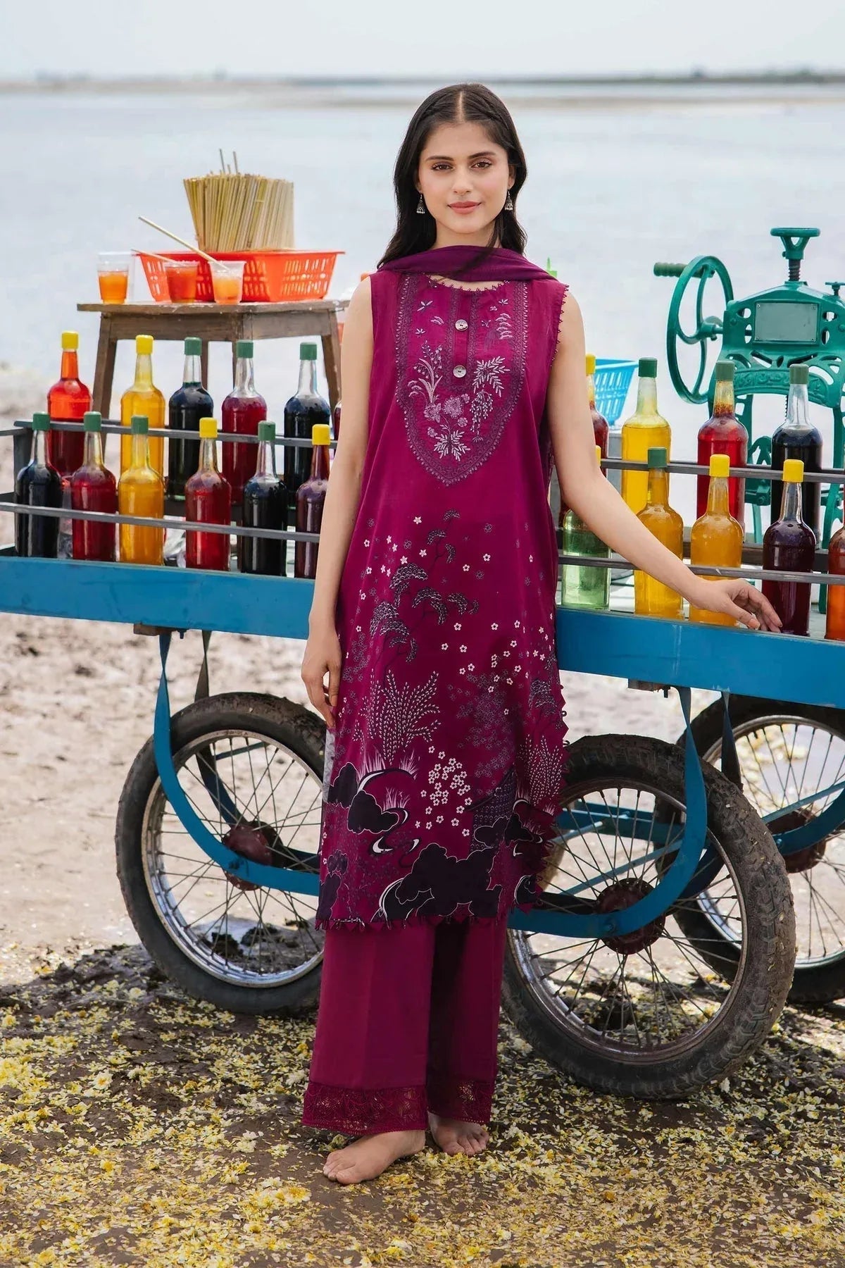 Maria b | M Basics Lawn | 403-B - Aqsa Fabrics