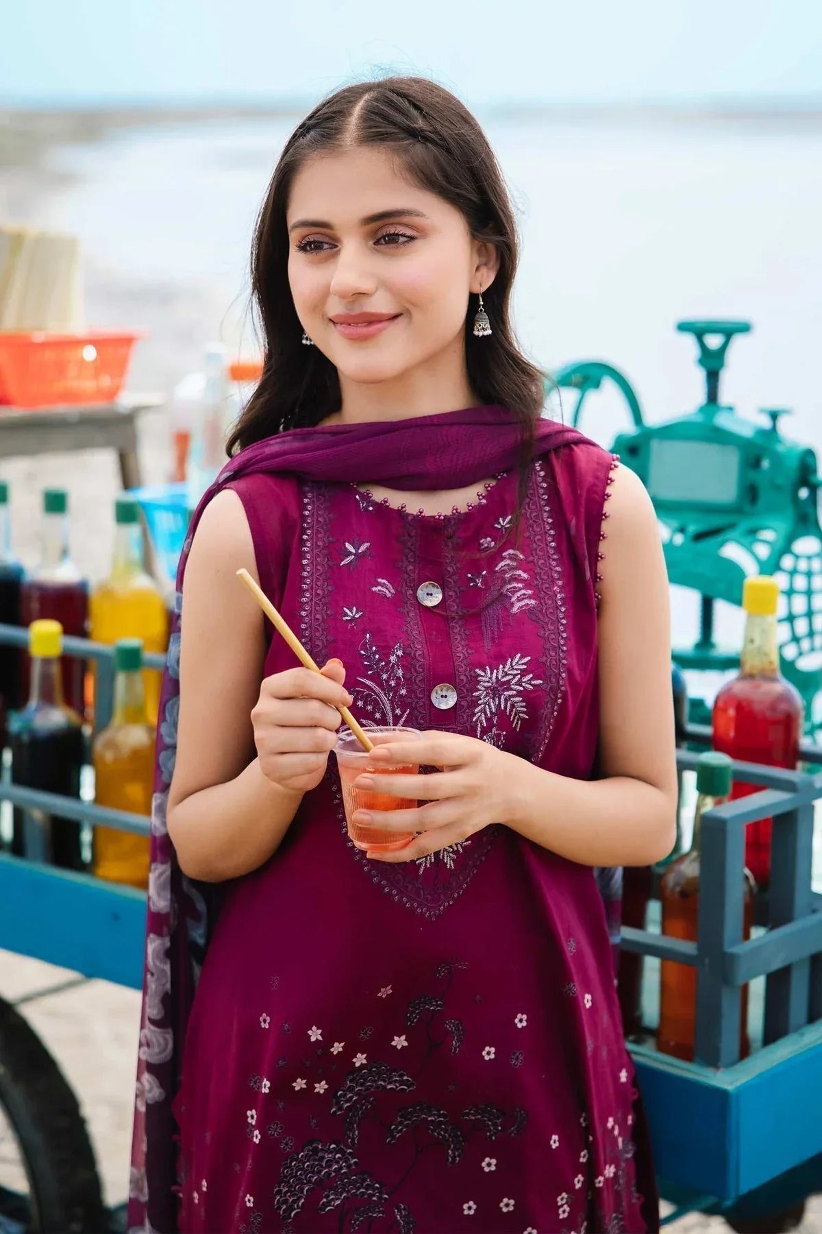 Maria b | M Basics Lawn | 403-B - Aqsa Fabrics