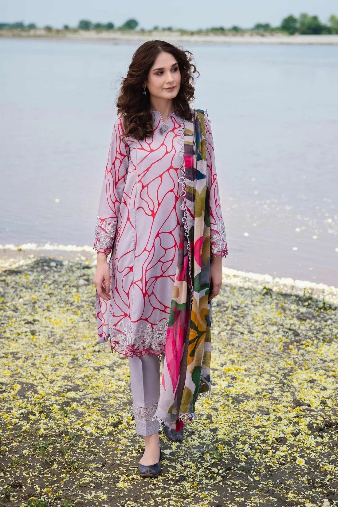 Maria b | M Basics Lawn | 404-A - Aqsa Fabrics
