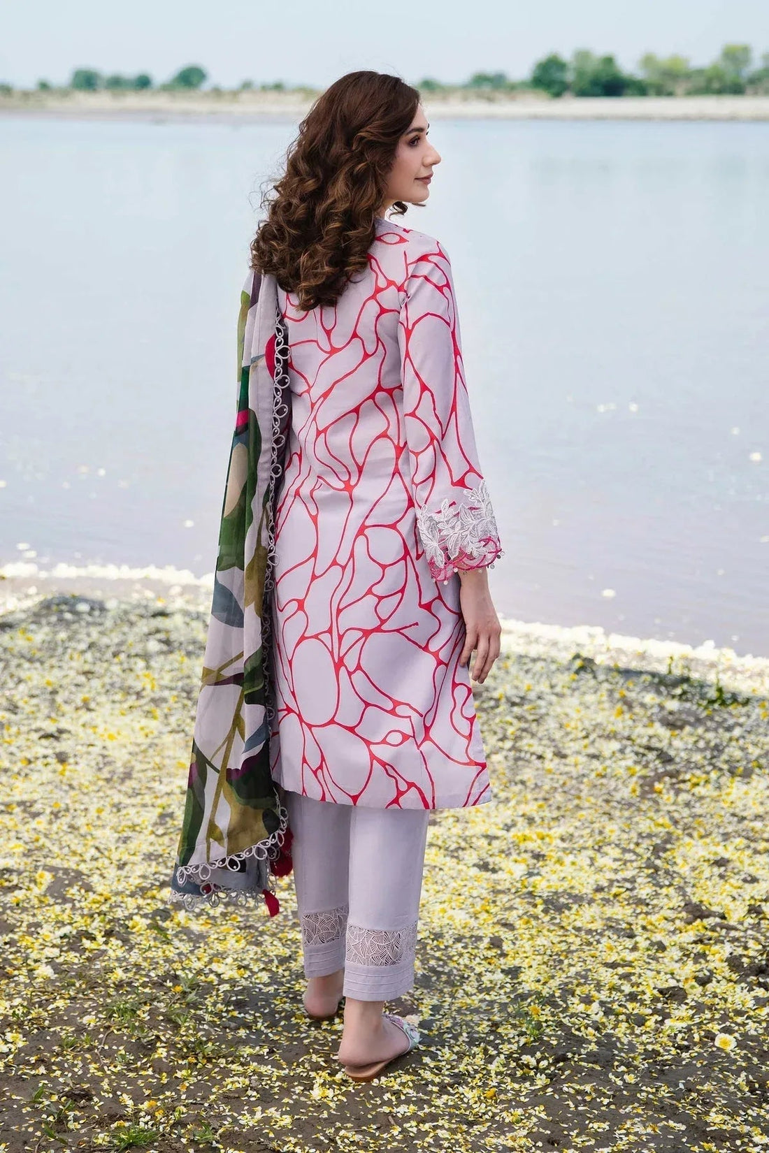 Maria b | M Basics Lawn | 404-A - Aqsa Fabrics