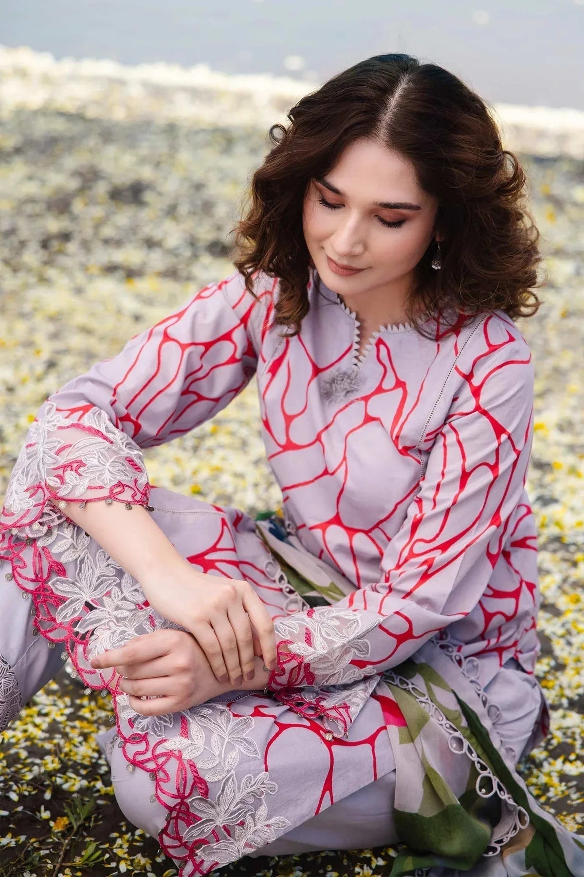 Maria b | M Basics Lawn | 404-A - Aqsa Fabrics