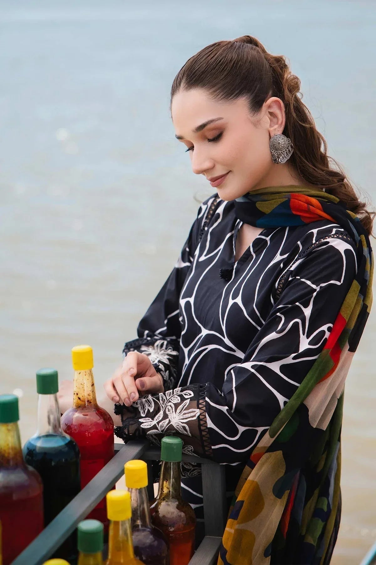 Maria b | M Basics Lawn | 404-B - Aqsa Fabrics