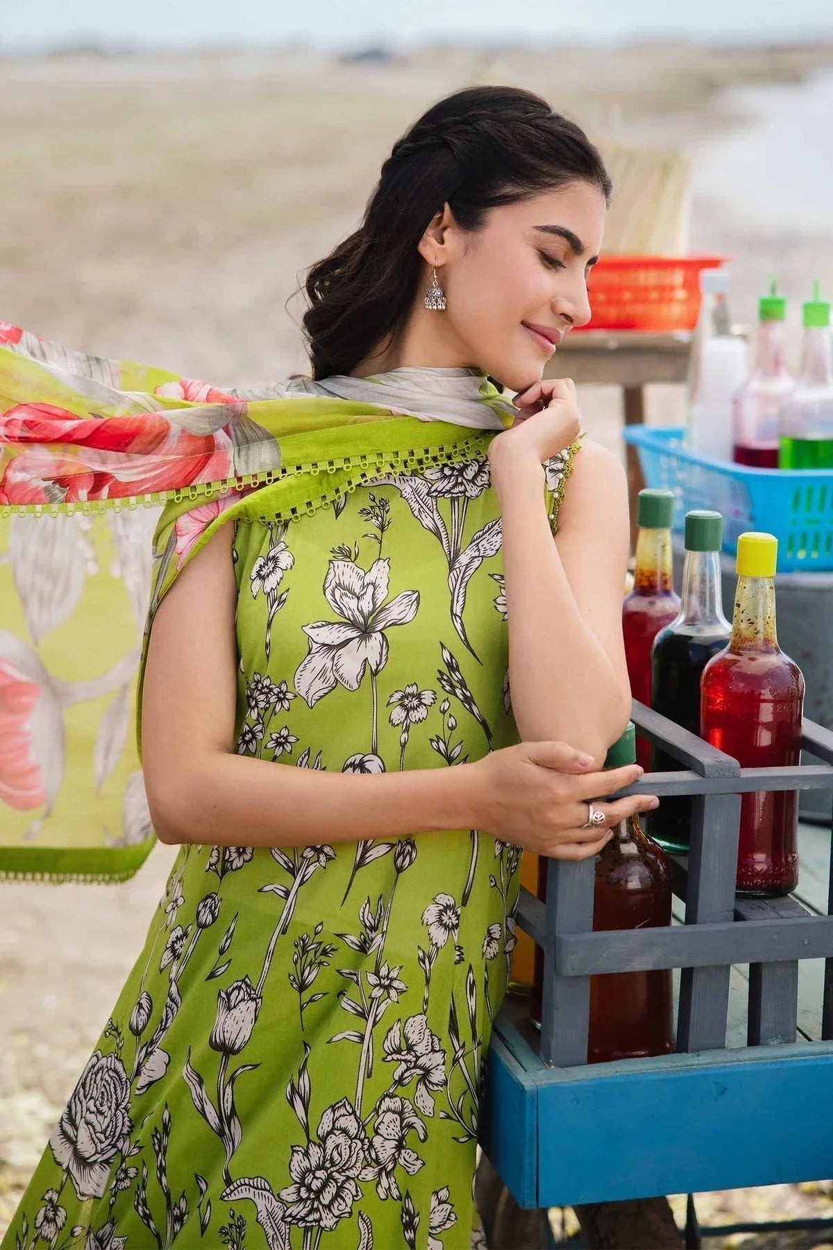 Maria b | M Basics Lawn | 405-B - Aqsa Fabrics