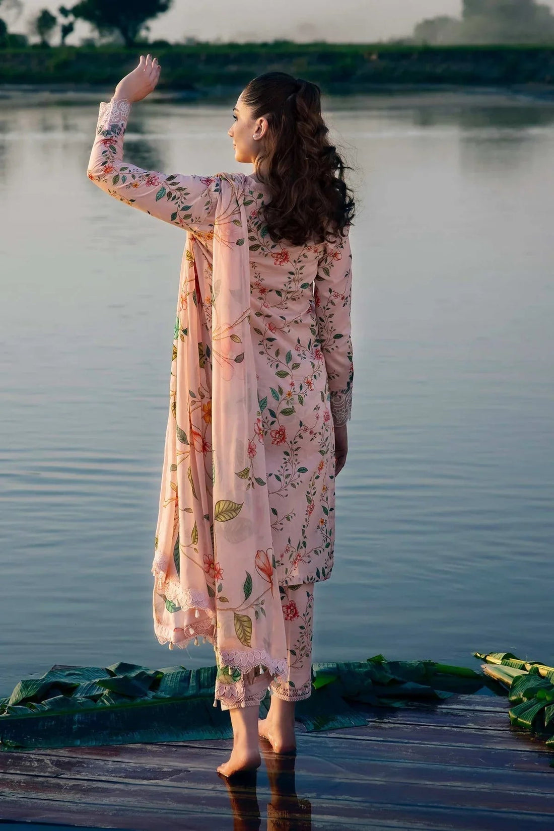 Maria b | M Basics Lawn | 406-A - Aqsa Fabrics