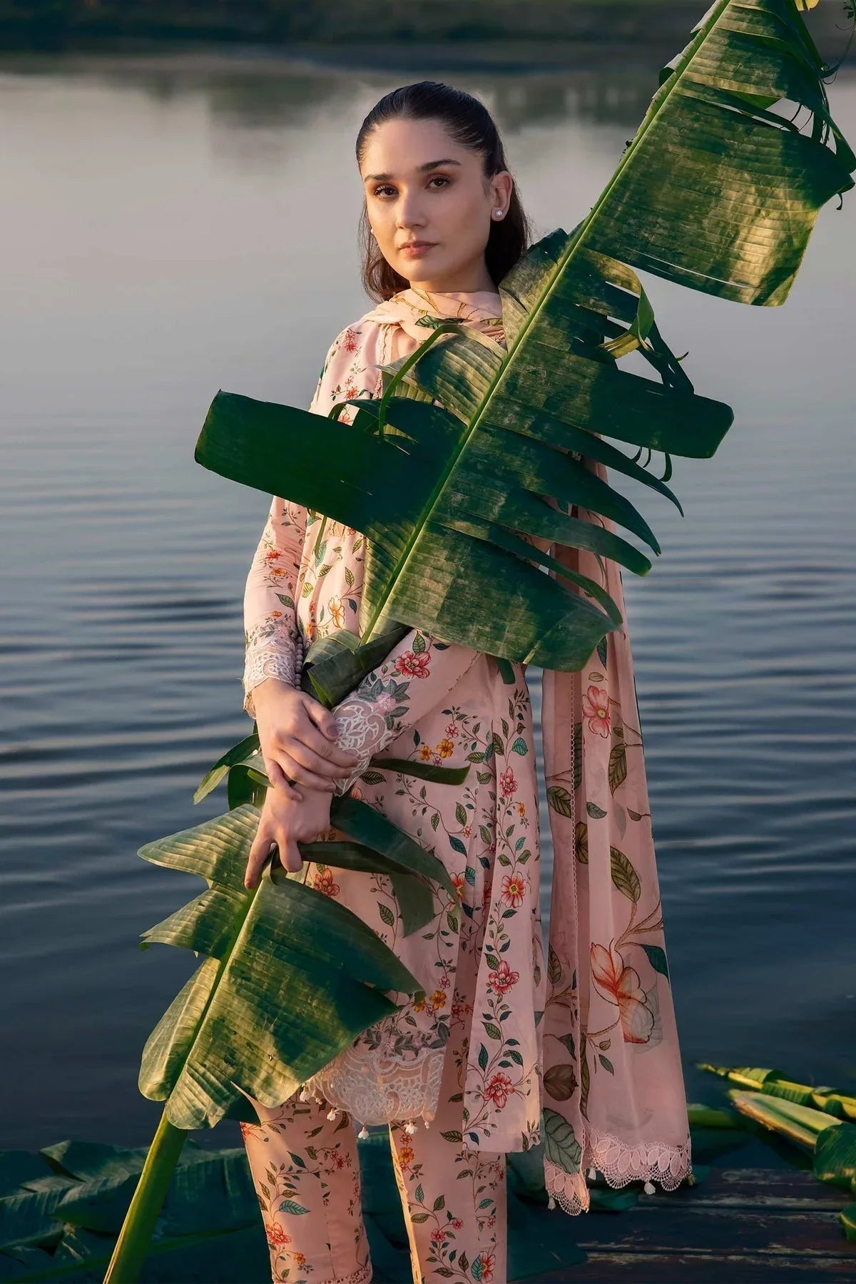 Maria b | M Basics Lawn | 406-A - Aqsa Fabrics