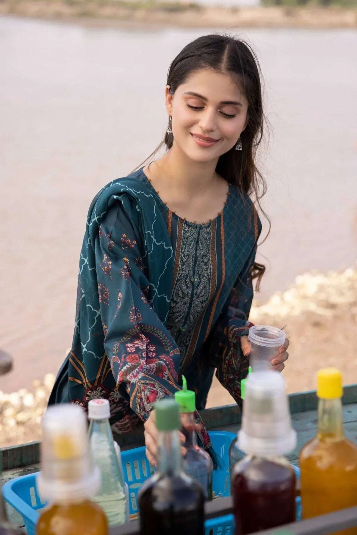 Maria b | M Basics Lawn | 407-A - Aqsa Fabrics