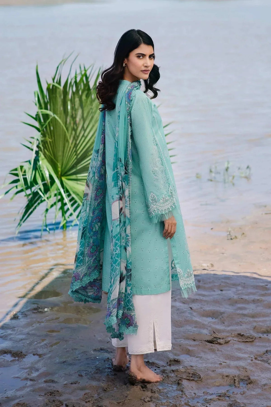 Maria b | M Basics Lawn | 408-A - Aqsa Fabrics