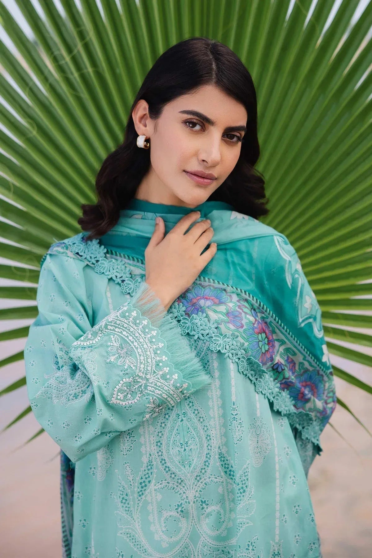 Maria b | M Basics Lawn | 408-A - Aqsa Fabrics