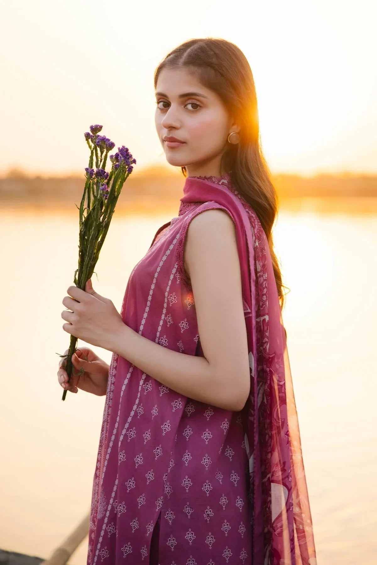Maria b | M Basics Lawn | 408-B - Aqsa Fabrics