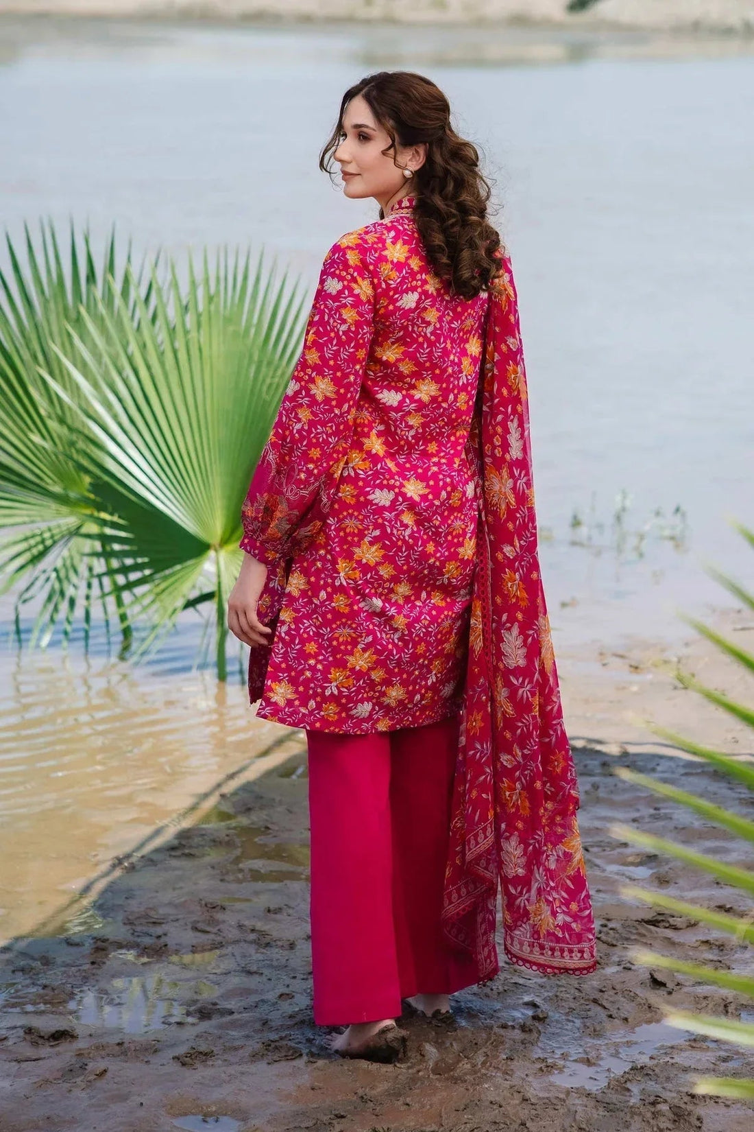 Maria b | M Basics Lawn | 409-A - Aqsa Fabrics