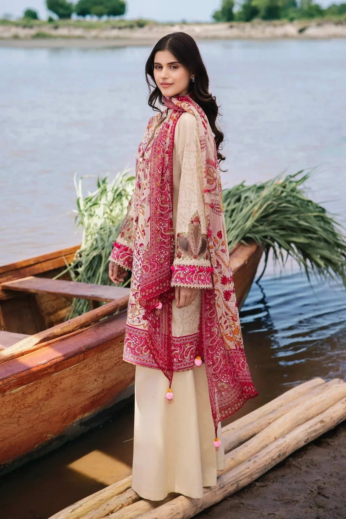 Maria b | M Basics Lawn | 410-B - Aqsa Fabrics