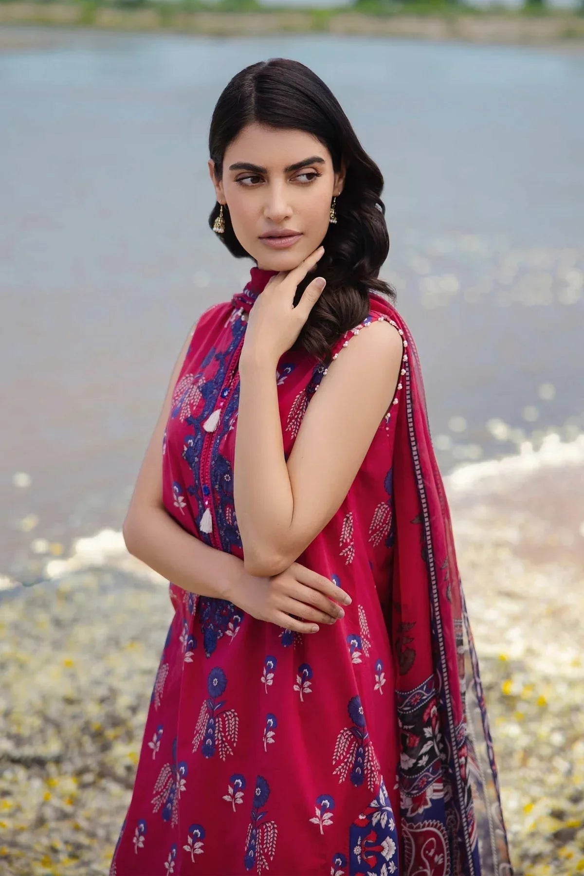 Maria b | M Basics Lawn | 412-B - Aqsa Fabrics