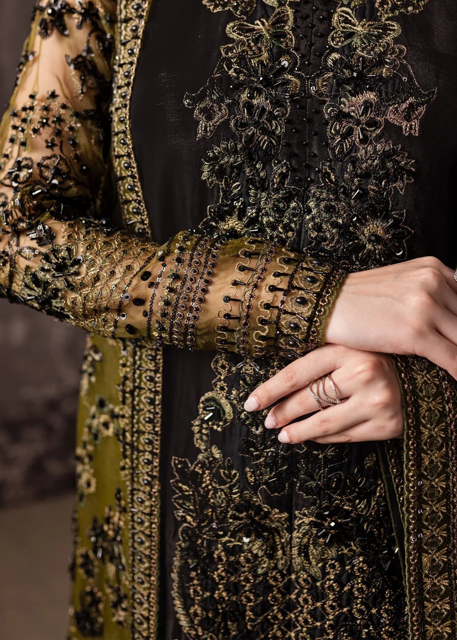 Maria Osama Khan | Mystara Wedding Festive | Storm - Aqsa Fabrics