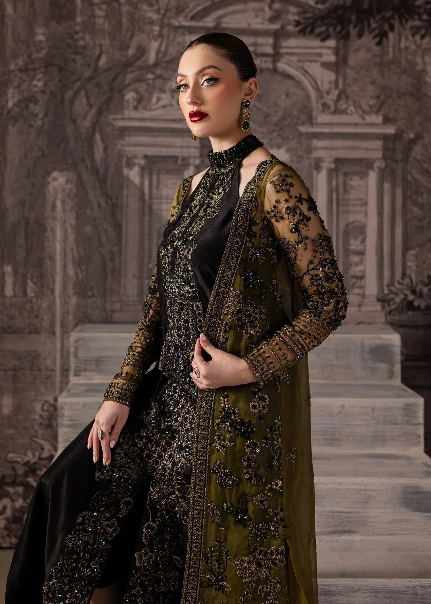 Maria Osama Khan | Mystara Wedding Festive | Storm - Aqsa Fabrics