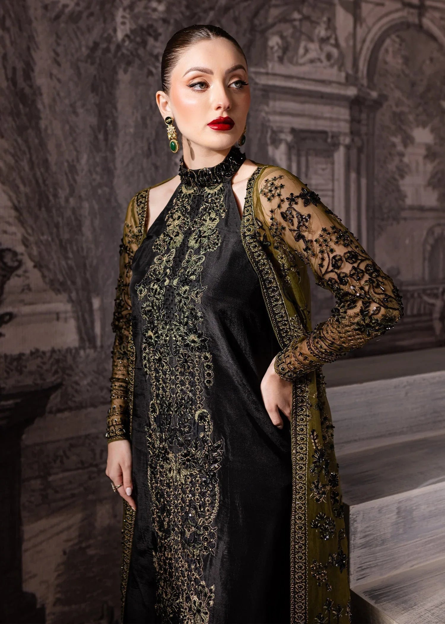 Maria Osama Khan | Mystara Wedding Festive | Storm - Aqsa Fabrics