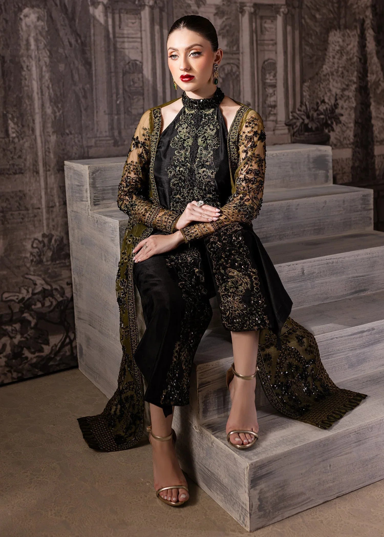 Maria Osama Khan | Mystara Wedding Festive | Storm - Aqsa Fabrics