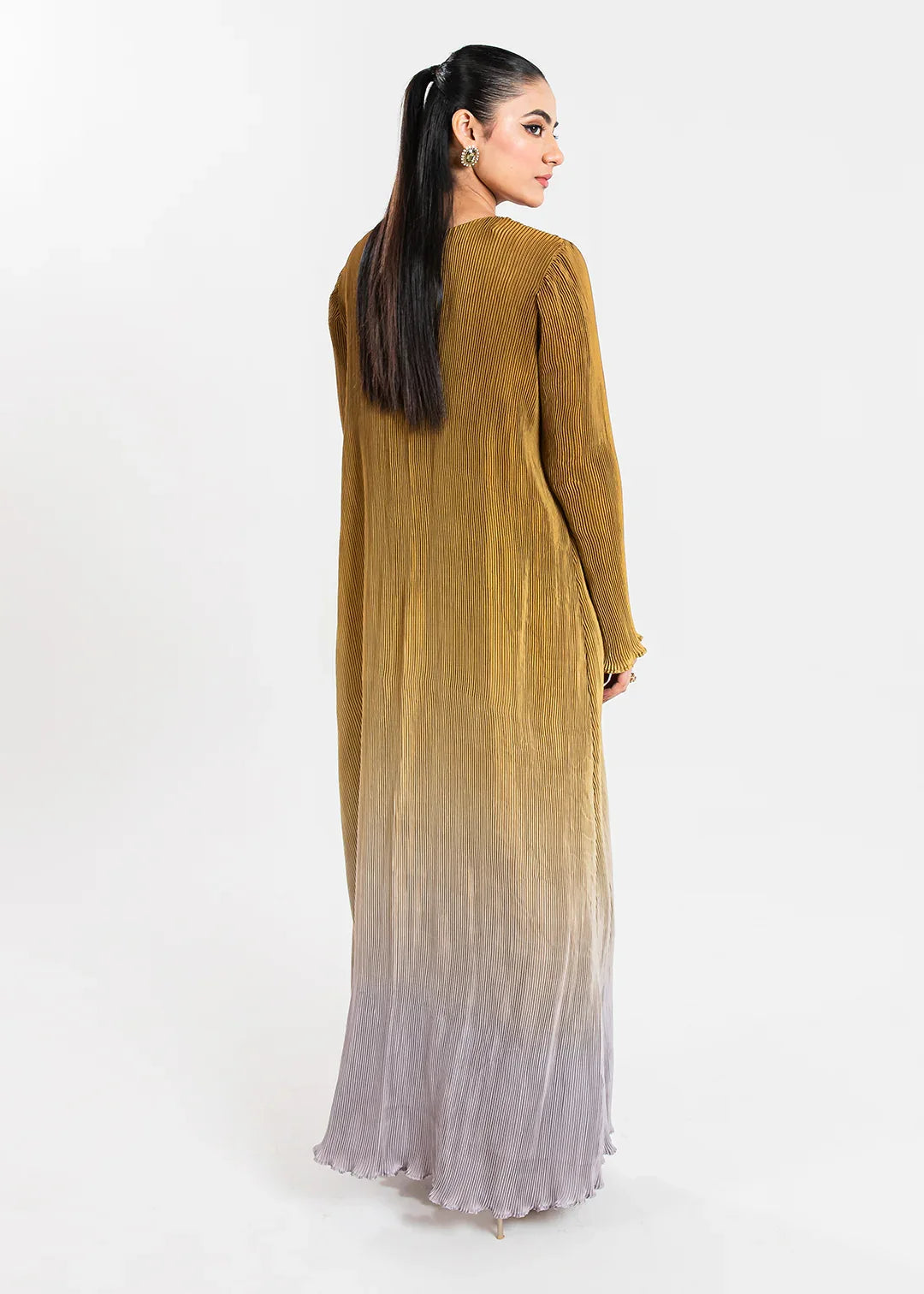 Maria Osama Khan | Claire Pleated Silk | Honeycomb - Aqsa Fabrics