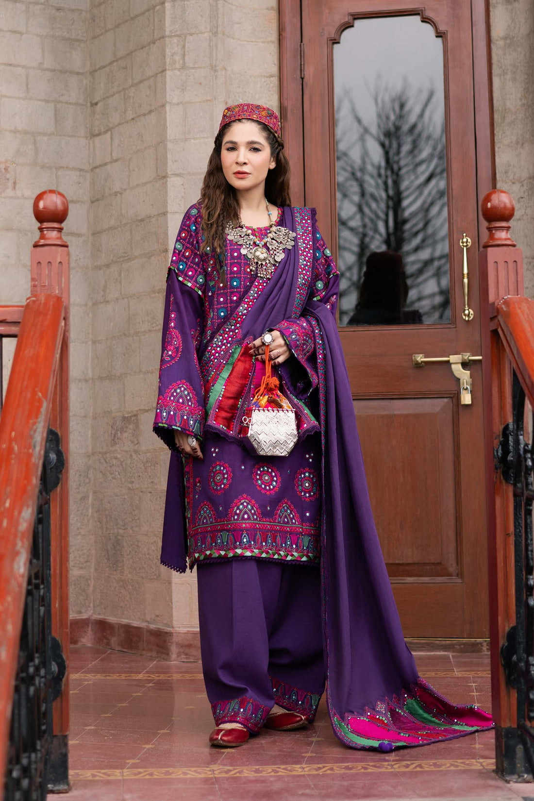 Maryam Hussain | Silk Edit |  Plum - Aqsa Fabrics