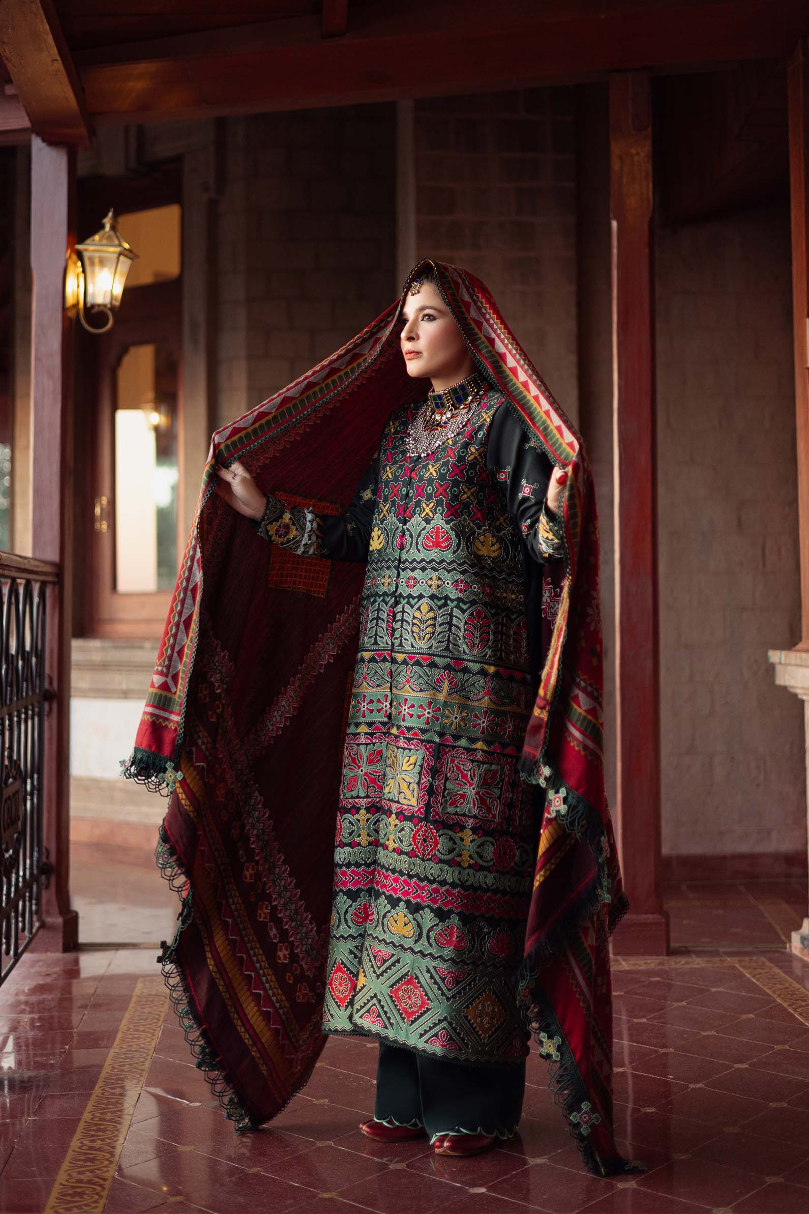 Maryam Hussain | Silk Edit |  Forest - Aqsa Fabrics