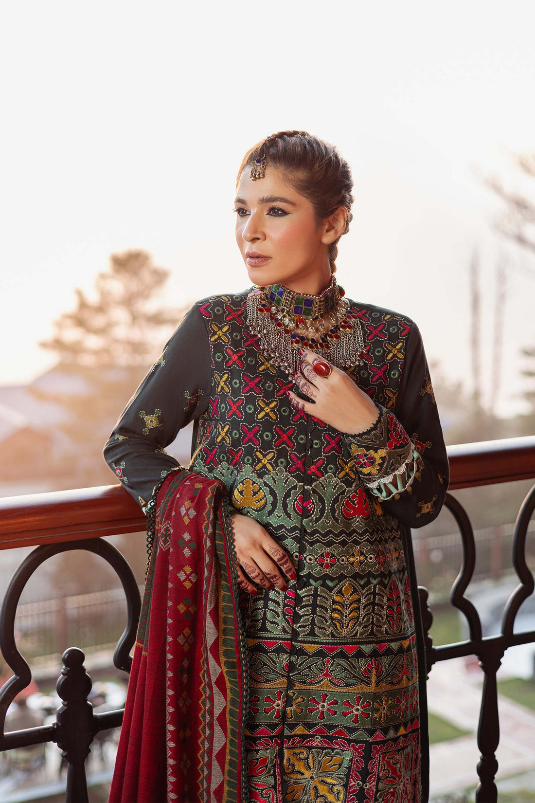 Maryam Hussain | Silk Edit |  Forest - Aqsa Fabrics