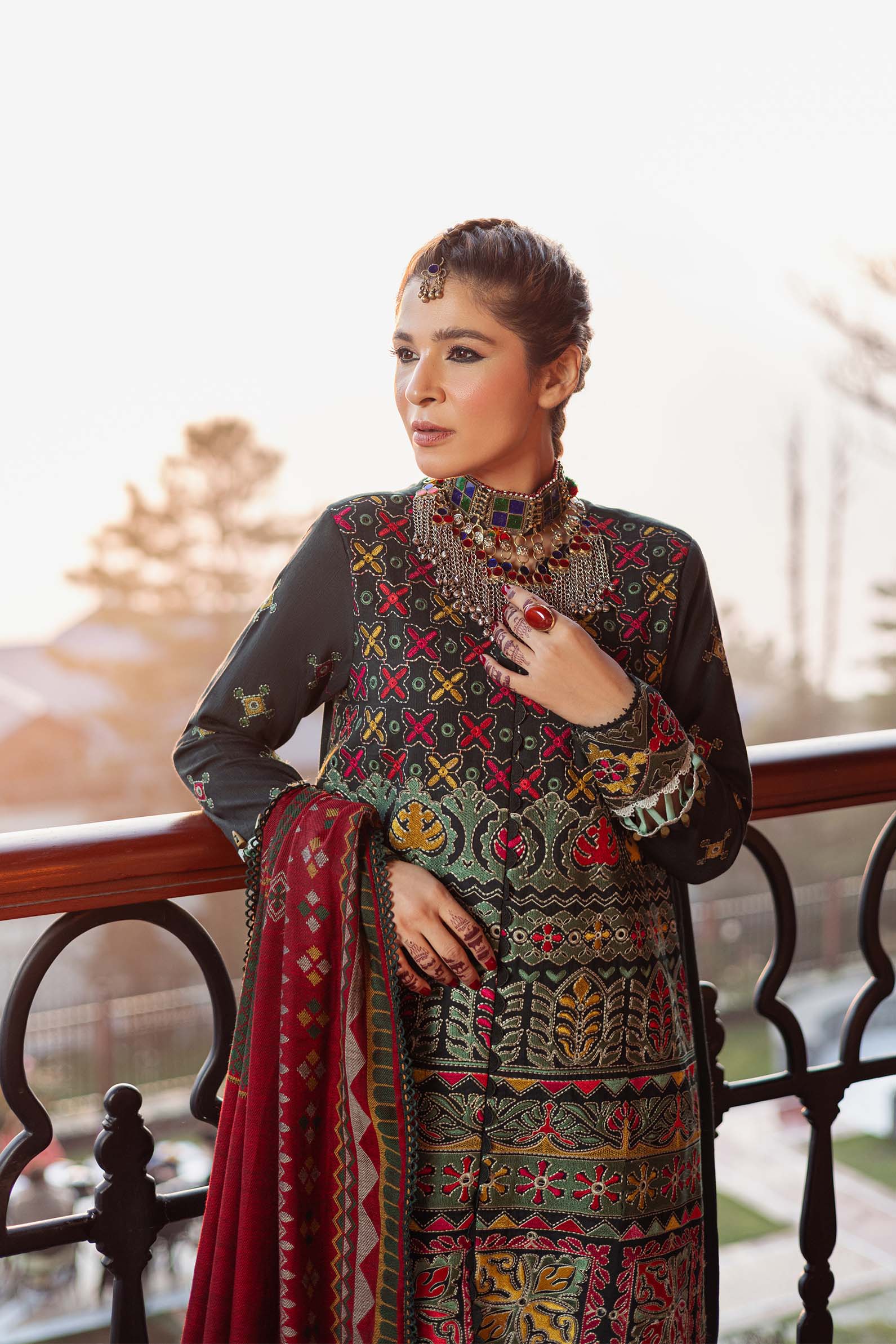 Maryam Hussain | Silk Edit |  Forest - Aqsa Fabrics