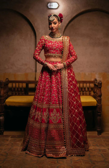 Maryum N Maria | Gul Posh Wedding Formals | ZAIB UN NISA - MS40065 - Aqsa Fabrics