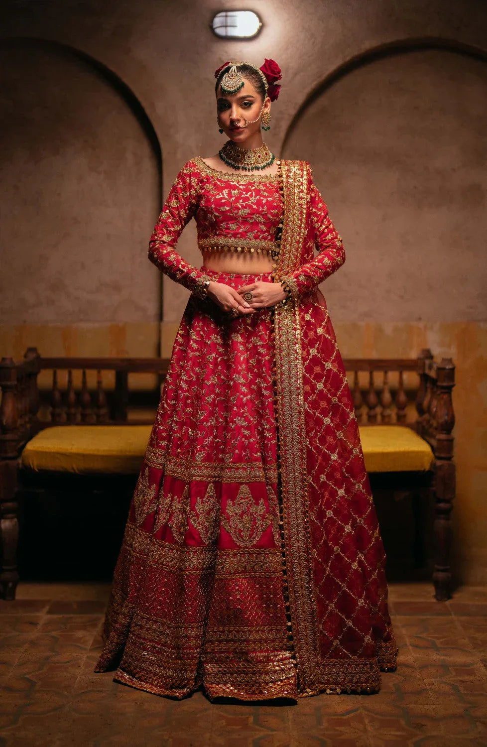 Maryum N Maria | Gul Posh Wedding Formals | ZAIB UN NISA - MS40065 - Aqsa Fabrics