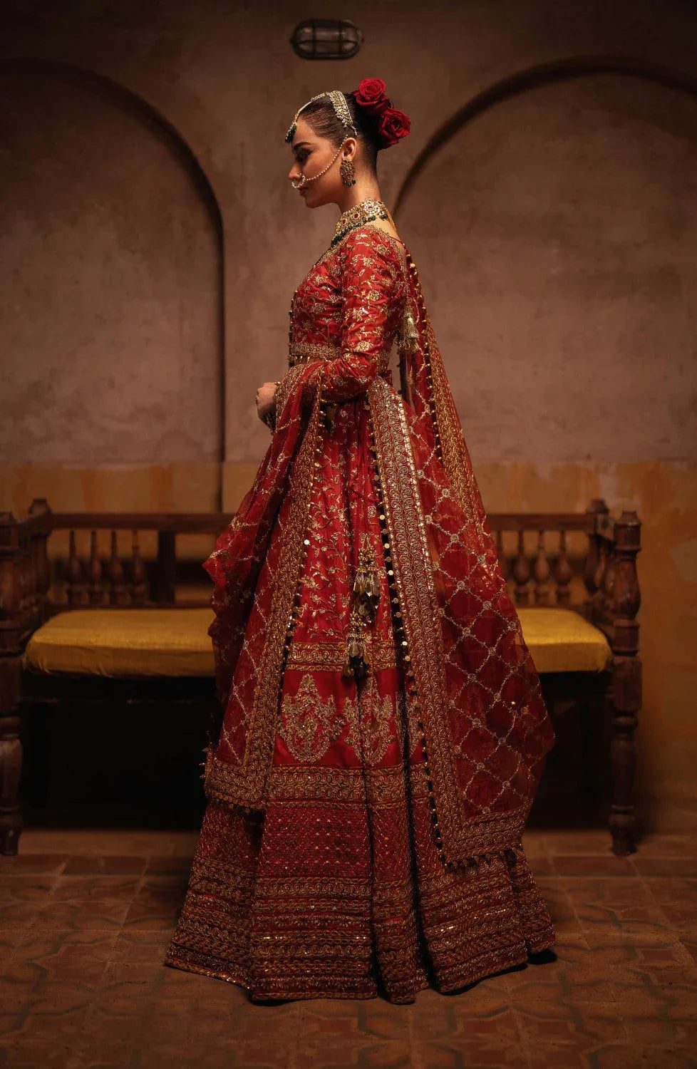 Maryum N Maria | Gul Posh Wedding Formals | ZAIB UN NISA - MS40065 - Aqsa Fabrics
