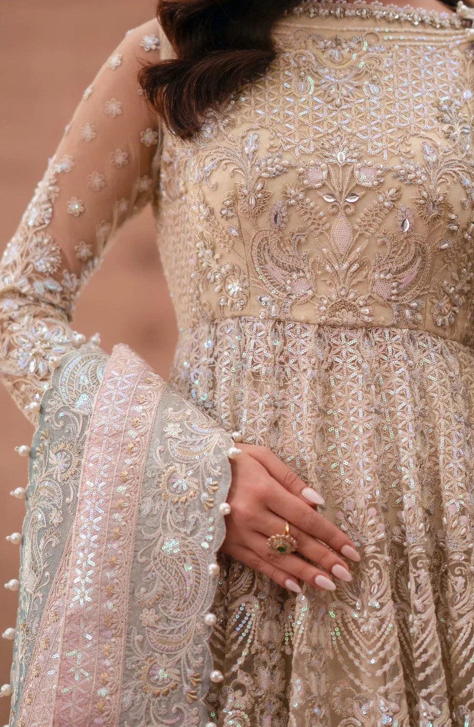 Maryum N Maria | Gul Posh Wedding Formals | ROSHANARA - MS40070 - Aqsa Fabrics