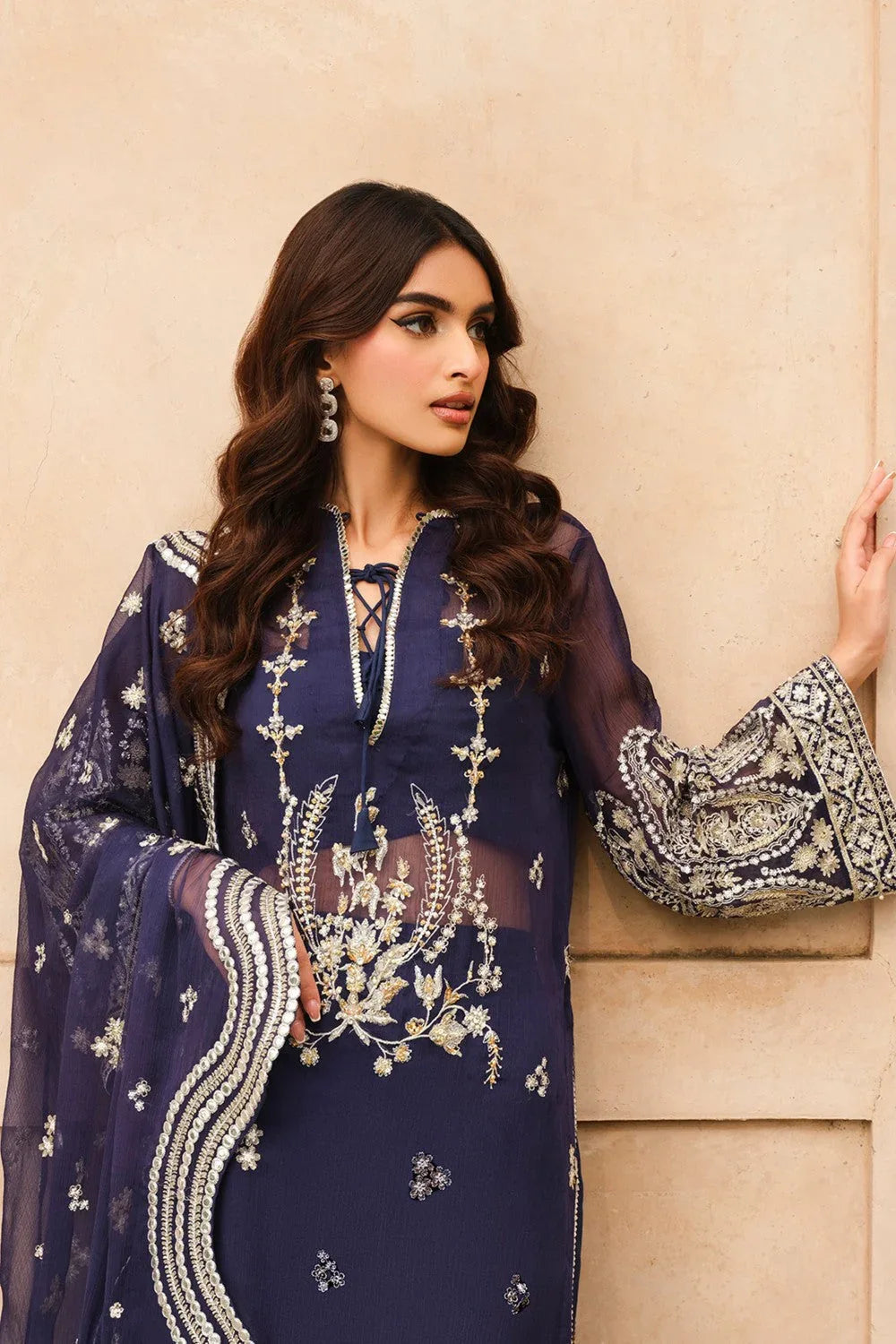 Maryum N Maria | Musk Formals |  ELAYA - FS40035 - Aqsa Fabrics