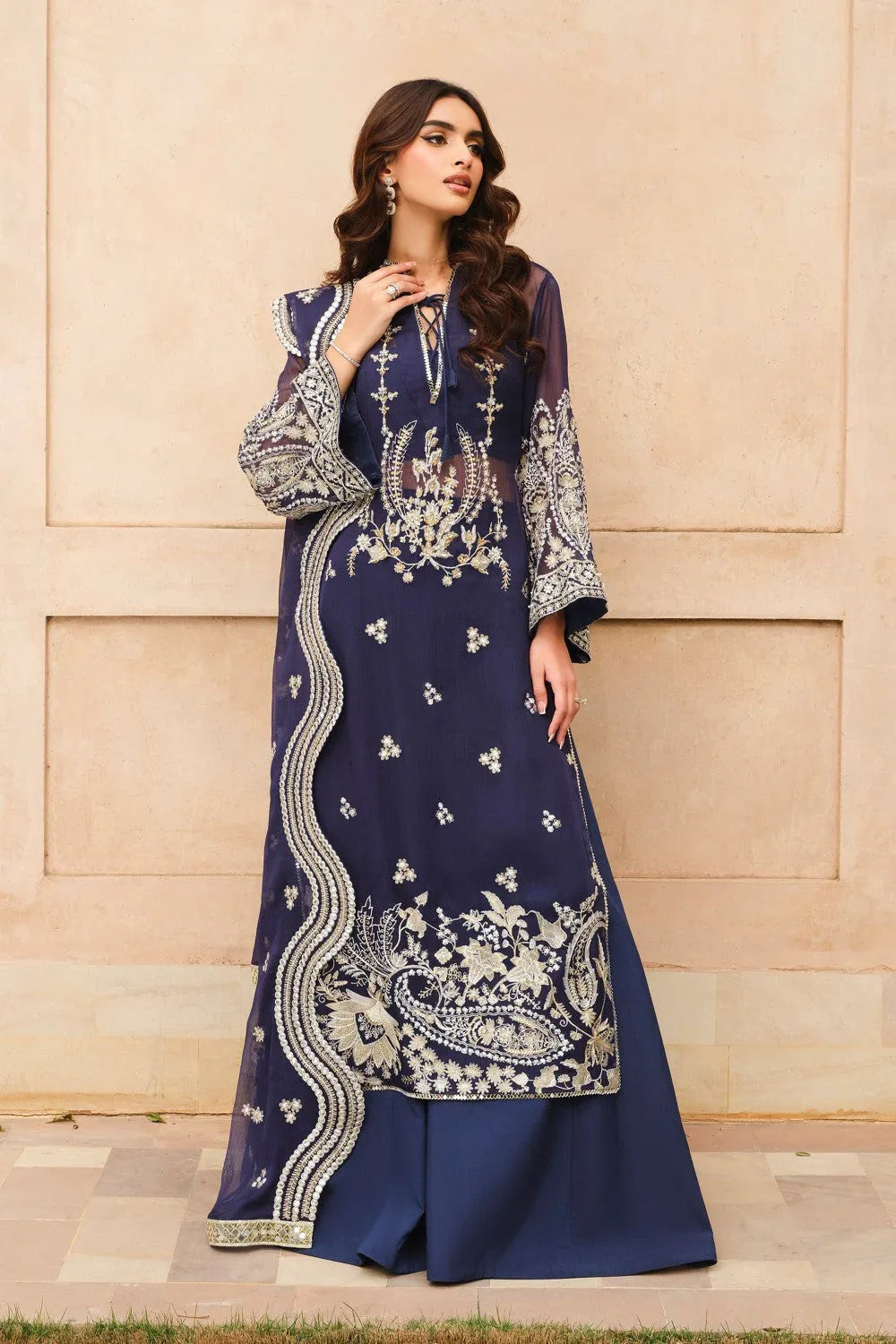 Maryum N Maria | Musk Formals |  ELAYA - FS40035 - Aqsa Fabrics
